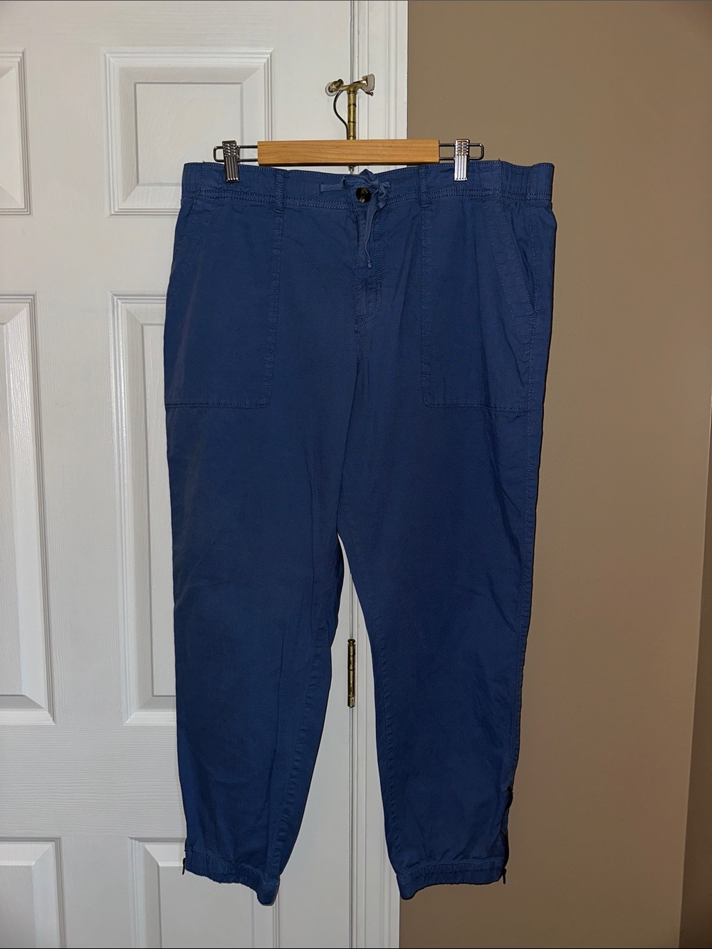 Woman’s Blue Casual Cotton Pants